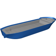 Boat 74 x 18 x 7 with Light Bluish Gray Deck [Complete Assembly] (Blue)