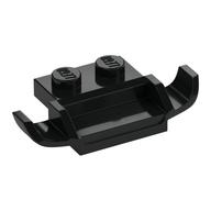 Grille / Spoiler with 1 x 2 Plate, 2 x 2 Anti-studs (Racers Car) (Black)