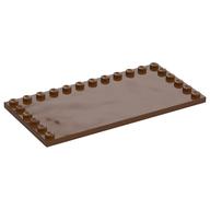 Plate Special 6 x 12, Studs on 3 Edges (Reddish Brown)