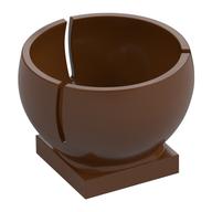 Cylinder Hemisphere 2 x 2 Ball Turret Socket Base (Reddish Brown)
