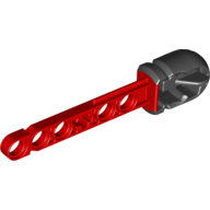 Projectile, Technic Competition Arrow, Liftarm Shaft with Hollow Black Rubber End (Red)