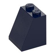 Brick Sloped 65° 2 x 2 x 2 with Bottom Tube (Dark Blue)