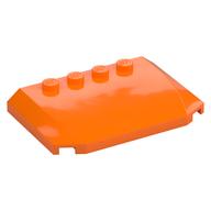 Brick Wedged, Curved Triple 4 x 6 x 2/3 with 4 Studs (Orange)
