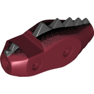 Creature Body Part, Dragon Torso with Black Dorsal Scales Pattern (Dark Red)