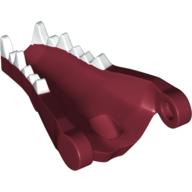 Creature Body Part, Dragon Head Lower Jaw with White Teeth Print (Dark Red)