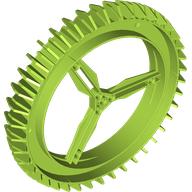 Wheel Hard Plastic Spoked Giant Thin 160 x 28 (Lime)