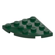 Plate Round Corner 4 x 4 (Dark Green)