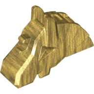 Animal / Creature Accessory, Horse Battle Helmet [Angular, Front Clip] (Pearl Gold)