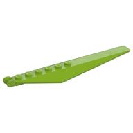 Hinge Plate 1 x 12 Locking with Angled Side Extensions and Tapered Ends, 7 Teeth (Lime)