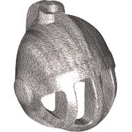 Helmet with Fixed Grill and Plume Hole (Castle) (Metallic Silver)