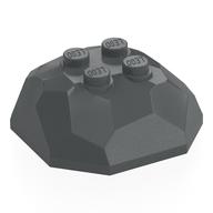 Rock Boulder 4 x 4, Top (Dark Bluish Gray)