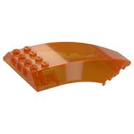 Windscreen 10 x 6 x 2 Curved (Trans-Orange)