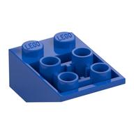 Brick Sloped Inverted 33° 3 x 2, Connections between Studs, Ovoid Bottom Pin (Blue)