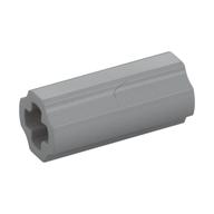 Technic Axle Connector Smooth [with x Hole + Orientation] (Light Bluish Gray)