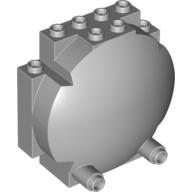 Windscreen 3 x 6 x 5 Bubble with Studs on Top [Plain] (Light Bluish Gray)