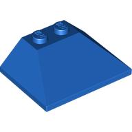 Brick Sloped 45° 3 x 4 Double / 33° (Blue)