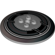 Dish 6 x 6 Inverted (Radar) with Hollow Studs and AT-AT/AT-TE Print (Light Bluish Gray)