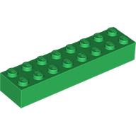 Brick 2 x 8 (Green)