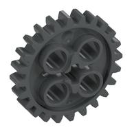 Technic Gear 24 Tooth [New Style with Single Axle Hole] (Dark Bluish Gray)