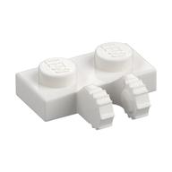 Hinge Plate 1 x 2 Locking with 2 Fingers on Side, 9 Teeth (White)
