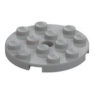 Plate Round 4 x 4 with Pin Hole (Light Bluish Gray)