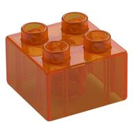 Duplo Brick 2 x 2 (Trans-Orange)