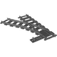 Vehicle Track, Train, Plastic (RC Trains) Switch Point Left (Dark Bluish Gray)