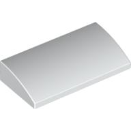 Brick Curved 2 x 4 x 2/3 No Studs [No Bottom Tubes] (White)