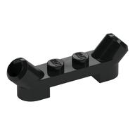 Plate Special 1 x 4 with Angled Tubes (Black)
