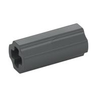 Technic Axle Connector Smooth [with x Hole + Orientation] (Dark Bluish Gray)