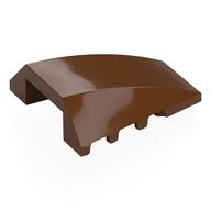 Brick Wedged, Curved 4 x 4 No Top Studs (Reddish Brown)