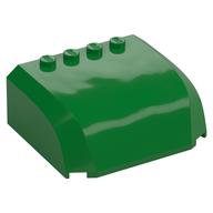 Windscreen 5 x 6 x 2 Triple Curved Top Canopy with 4 Studs (Green)