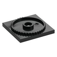 Turntable 4 x 4 Square Base, Locking (Black)