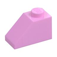 Brick Sloped 45° 2 x 1 with Bottom Pin (Bright Pink)