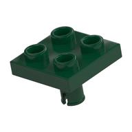 Plate Special 2 x 2 with Pin on Bottom (Dark Green)