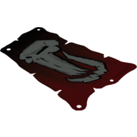 Sail, Tattered, 14 x 20 with Troll Skull Print (Dark Red)