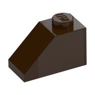 Brick Sloped 45° 2 x 1 with Bottom Pin (Dark Brown)