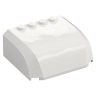 Windscreen 5 x 6 x 2 Triple Curved Top Canopy with 4 Studs (White)