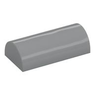Brick Curved 2 x 4 Double, No Studs, with Groove (Light Bluish Gray)