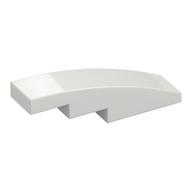 Brick Curved 4 x 1 No Studs [Stud Holder with Symmetric Ridges] (White)