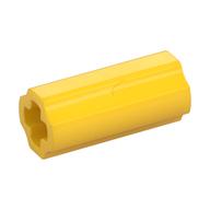 Technic Axle Connector Smooth [with x Hole + Orientation] (Yellow)