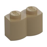 Brick Special 1 x 2 Palisade [aka Log] (Dark Tan)