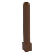 Support Round 1 x 1 x 6 Solid Pillar (Reddish Brown)