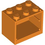 Cupboard 2 x 3 x 2 with Solid Studs (Orange)