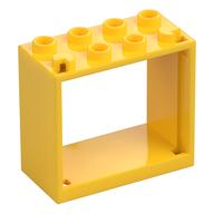 Window 2 x 4 x 3 Frame with Hollow Studs (Yellow)