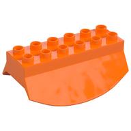 Duplo Brick 2 x 6 Lower Flap Extensions (Orange)