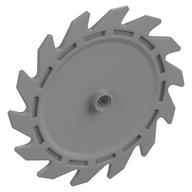 Technic Circular Saw Blade 9 x 9 with Pin Hole (Light Bluish Gray)