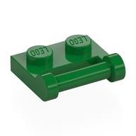 Plate Special 1 x 2 [Side Handle Closed Ends] (Green)