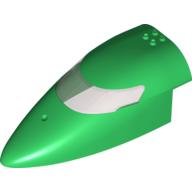 Aircraft Fuselage Curved Forward 8 x 16 x 5 with Trans-Brown Glass (Green)