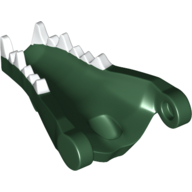 Creature Body Part, Dragon Head Lower Jaw with White Teeth Print (Dark Green)
